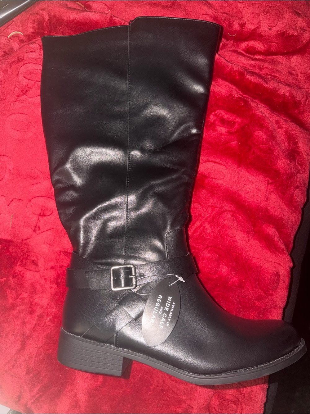 Style & Co. Black Over-the-Knee Buckle Boots